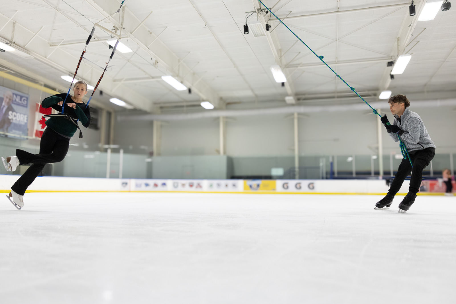 Coach Sam Dafoe on the ice — figure skating coaching in Dallas-Fort Worth